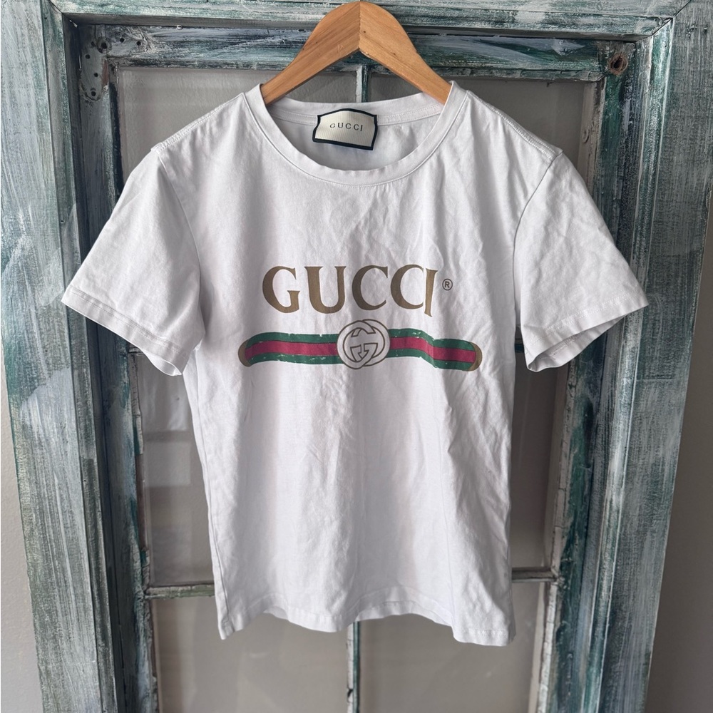 Gucci White Logo T-Shirt